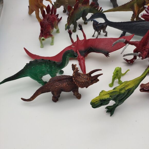 Lot of 20 Plastic Dinosaurs Figures Toys ~ Multiple sizes / Brands ~ No JP/JW - Picture 6 of 7